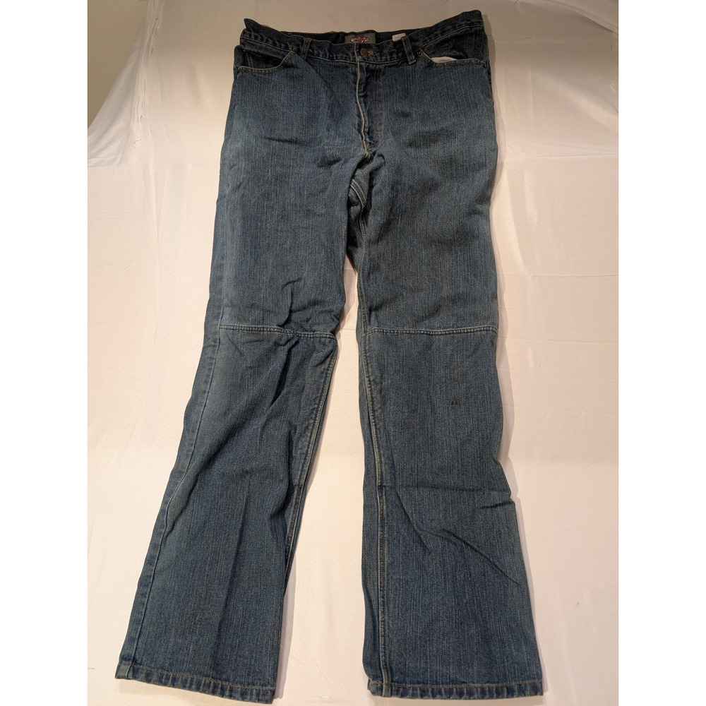 Joe Rocket Mens 36/34 Blue Motorcycle Riding Jeans Reinforced Steel Cotton